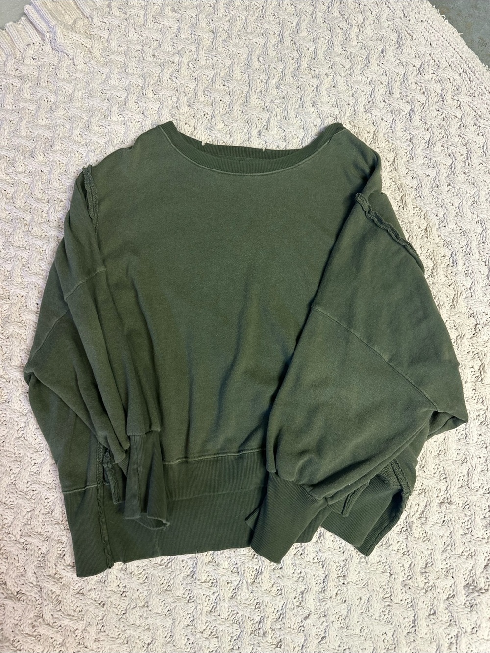 We The Free Olive Green Crewneck Pullover